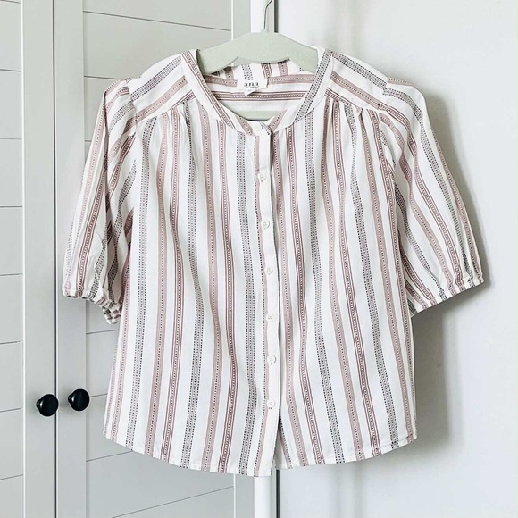 a.n.a. Striped Top - Picture 1 of 3
